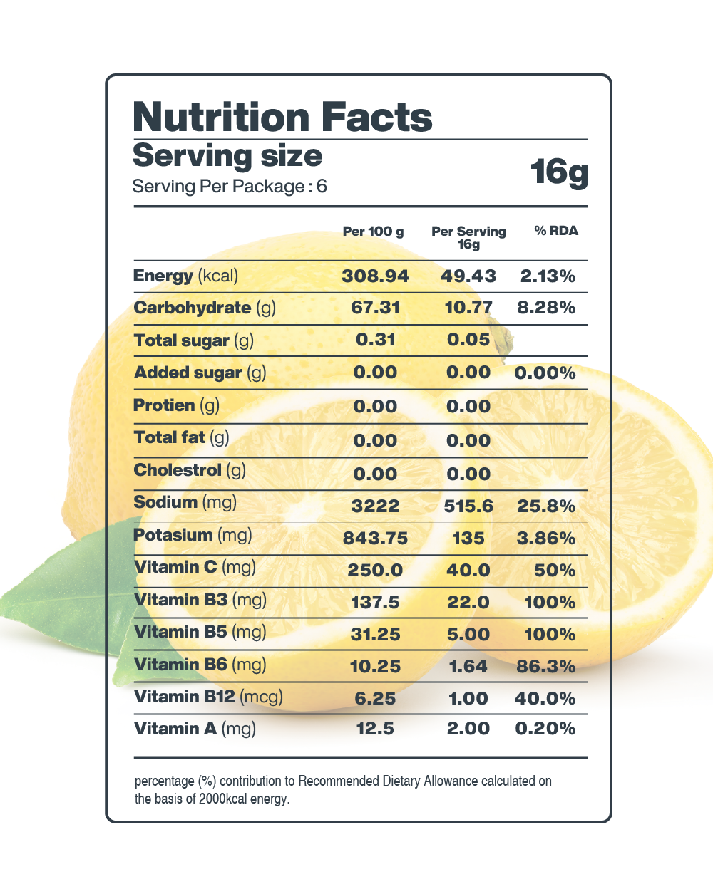 A nutrition label with Moon Lemon Lunar Hydration Booster and organic shampoo on it from MOONFREEZE FOODS PRIVATE LIMITED.