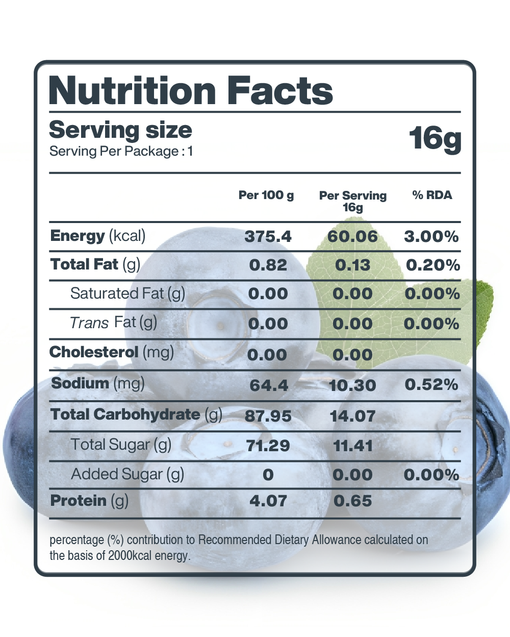 Discover the antioxidant-rich nutrition facts of Moon Freeze Dried Blueberries from Themoonstoreindia.