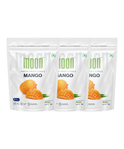 Three packs of Mango Cubes displayed side by side.