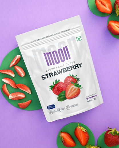 Freeze-Dried Strawberry Chips are a natural, crunchy snack perfect for anytime indulgence.