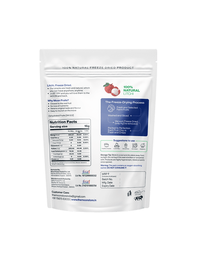 Litchi Freeze-Dried Chips with nutritional facts and product details.